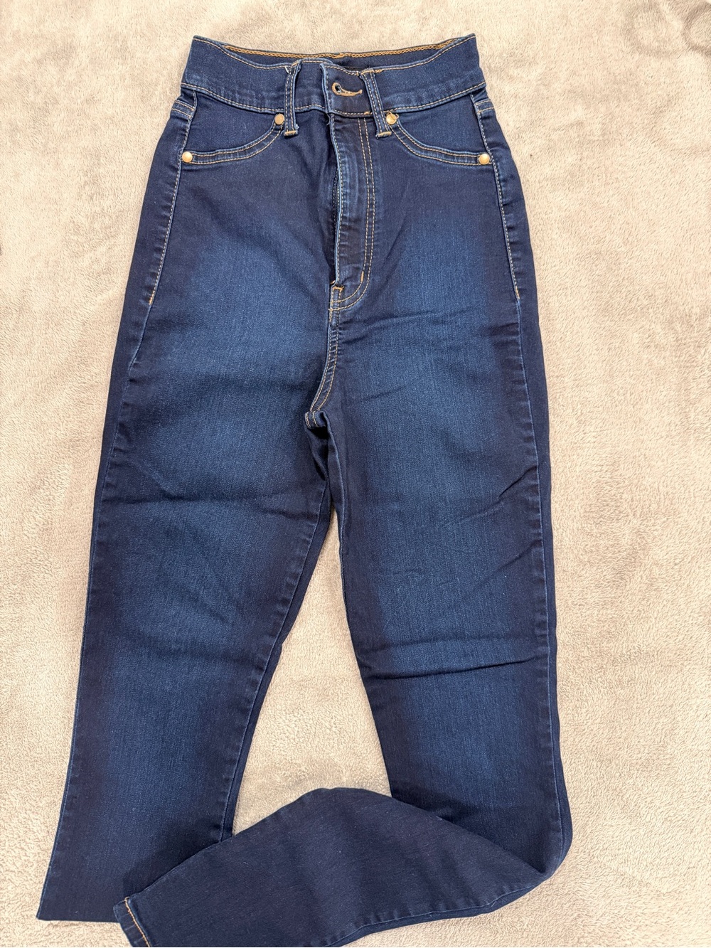 Fashion Nova High Rise Dark Blue Women's Jeans